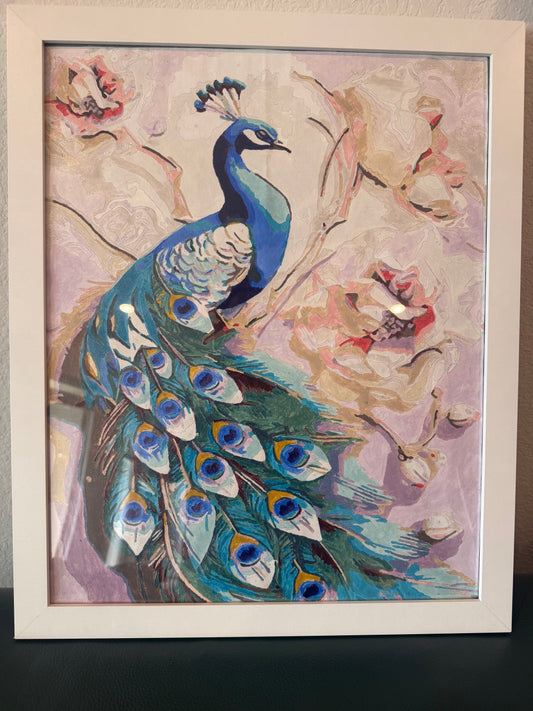 Majestic Peacock Acrylic Painting